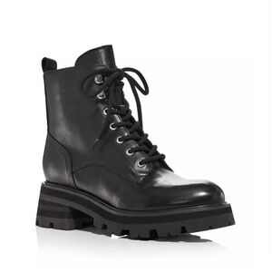 Nib Marc Fisher Lucien Lace Up Leather Combat Boots